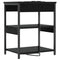vidaXL Bedside Cabinet Black oak Engineered wood