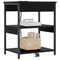 vidaXL Bedside Cabinet Black oak Engineered wood