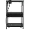 vidaXL Bedside Cabinet Black oak Engineered wood