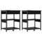 vidaXL Bedside Cabinet 2 pcs Black oak Engineered wood