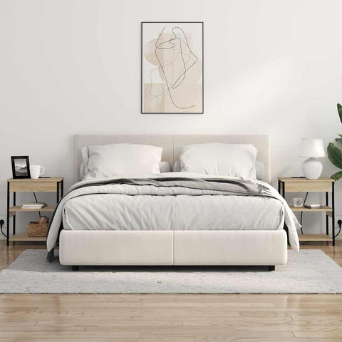 vidaXL Bedside Cabinet Sonoma oak Engineered wood