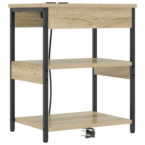 vidaXL Bedside Cabinet Sonoma oak Engineered wood