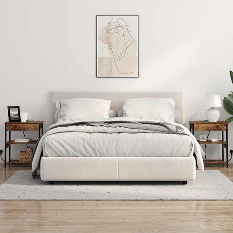 vidaXL Bedside Cabinet Smoked oak Engineered wood