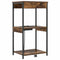 vidaXL Bedside Cabinet with Charging Station with Shelf Smoked oak