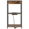 vidaXL Bedside Cabinet with Charging Station with Shelf Smoked oak