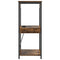 vidaXL Bedside Cabinet with Charging Station with Shelf Smoked oak