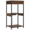 vidaXL Bedside Cabinet with Charging Station Brown oak Engineered Wood