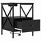 vidaXL Bedside Cabinet Black oak 41.5 x 40.5 x 55 cm Engineered wood