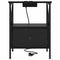 vidaXL Bedside Cabinet Black oak 41.5 x 40.5 x 55 cm Engineered wood