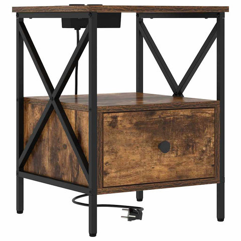 vidaXL Bedside Cabinet 2 pcs Smoked oak 41.5 x 40.5 x 55 cm