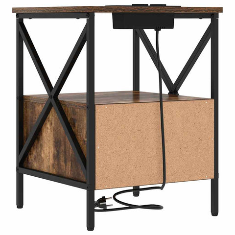 vidaXL Bedside Cabinet 2 pcs Smoked oak 41.5 x 40.5 x 55 cm
