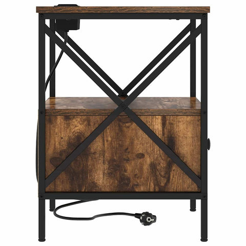 vidaXL Bedside Cabinet 2 pcs Smoked oak 41.5 x 40.5 x 55 cm