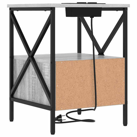 vidaXL Bedside Cabinet Grey sonoma 41.5 x 40.5 x 55 cm Engineered wood