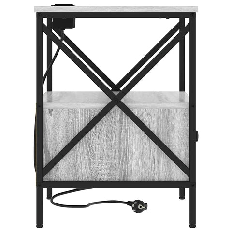 vidaXL Bedside Cabinet Grey sonoma 41.5 x 40.5 x 55 cm Engineered wood