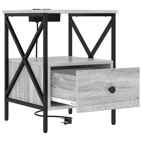 vidaXL Bedside Cabinet 2 pcs Grey sonoma 41.5 x 40.5 x 55 cm