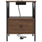 vidaXL Bedside Cabinet Brown oak 41.5 x 40.5 x 55 cm Engineered wood