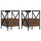 vidaXL Bedside Cabinet with Drawer 2 pcs Brown oak 41.5 x 40.5 x 55 cm
