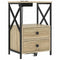 vidaXL Bedside Cabinet with Charging Station with Drawer Sonoma oak