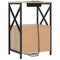 vidaXL Bedside Cabinet with Charging Station with Drawer Sonoma oak