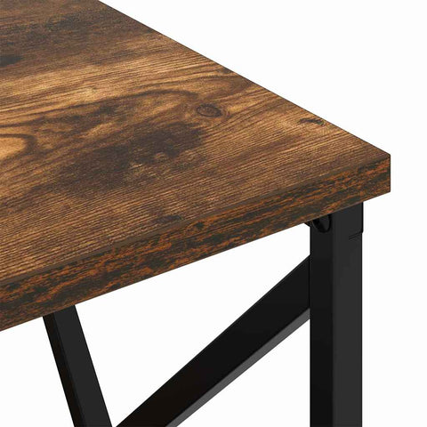 vidaXL Bedside Cabinet with Charging Station with Drawer Smoked oak