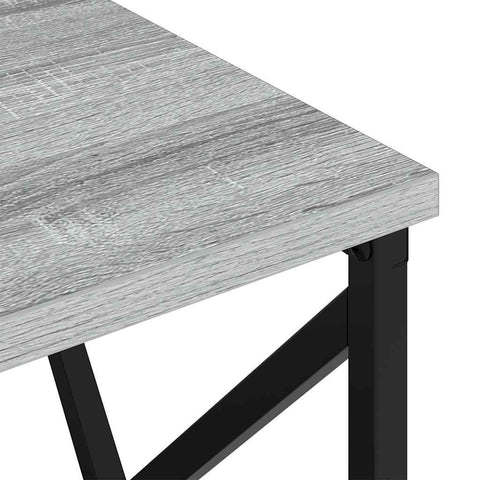 vidaXL Bedside Cabinet with Charging Station with Drawer Grey sonoma