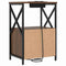 vidaXL Bedside Cabinet with Charging Station 2 pcs Brown oak
