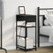 vidaXL Bedside Cabinet Black oak 40 x 27 x 76 cm Engineered wood