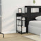 vidaXL Bedside Cabinet Black oak 40 x 27 x 76 cm Engineered wood