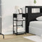 vidaXL Bedside Cabinet Black oak 40 x 27 x 76 cm Engineered wood