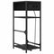 vidaXL Bedside Cabinet Black oak 40 x 27 x 76 cm Engineered wood