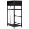 vidaXL Bedside Cabinet Black oak 40 x 27 x 76 cm Engineered wood