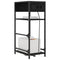 vidaXL Bedside Cabinet Black oak 40 x 27 x 76 cm Engineered wood