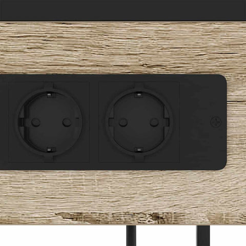 vidaXL Bedside Cabinet Sonoma oak 40 x 27 x 76 cm Engineered wood