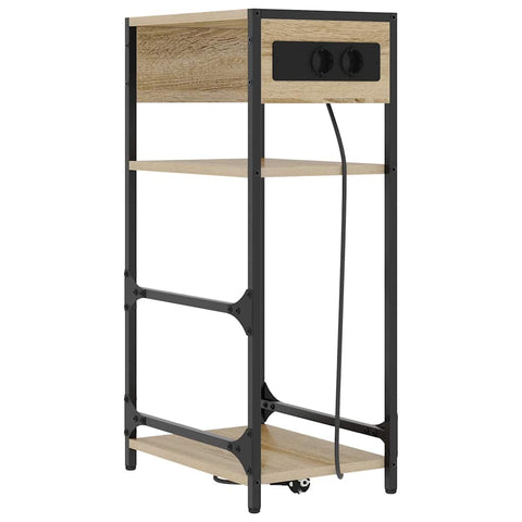 vidaXL Bedside Cabinet Sonoma oak 40 x 27 x 76 cm Engineered wood