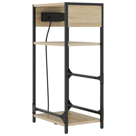 vidaXL Bedside Cabinet Sonoma oak 40 x 27 x 76 cm Engineered wood