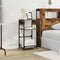 vidaXL Bedside Cabinet Smoked oak 40 x 27 x 76 cm Engineered wood