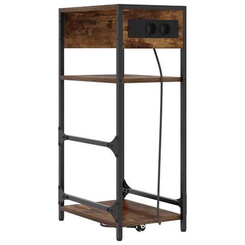 vidaXL Bedside Cabinet Smoked oak 40 x 27 x 76 cm Engineered wood