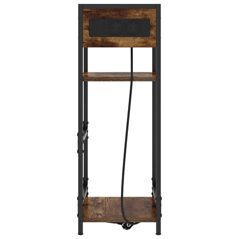 vidaXL Bedside Cabinet Smoked oak 40 x 27 x 76 cm Engineered wood