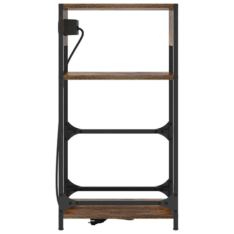 vidaXL Bedside Cabinet Smoked oak 40 x 27 x 76 cm Engineered wood