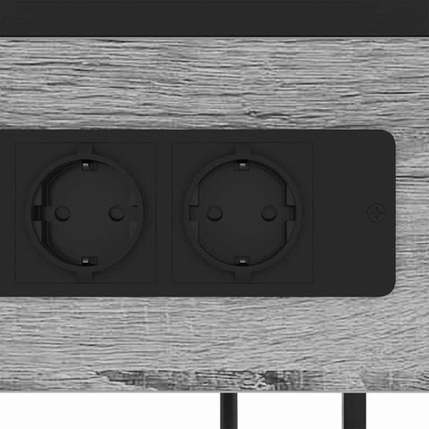 vidaXL Bedside Cabinet Grey sonoma 40 x 27 x 76 cm Engineered wood