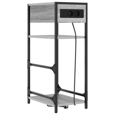 vidaXL Bedside Cabinet Grey sonoma 40 x 27 x 76 cm Engineered wood