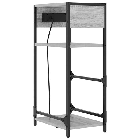 vidaXL Bedside Cabinet Grey sonoma 40 x 27 x 76 cm Engineered wood