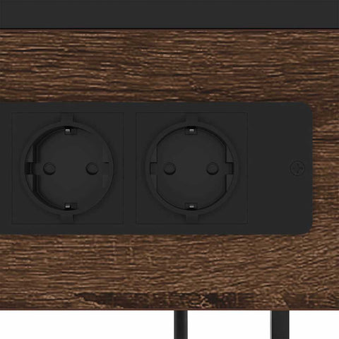 vidaXL Bedside Cabinet Brown oak 40 x 27 x 76 cm Engineered wood
