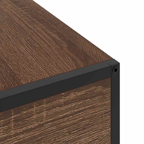 vidaXL Bedside Cabinet Brown oak 40 x 27 x 76 cm Engineered wood