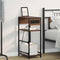 vidaXL Bedside Cabinet Brown oak 40 x 27 x 76 cm Engineered wood