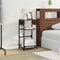 vidaXL Bedside Cabinet Brown oak 40 x 27 x 76 cm Engineered wood