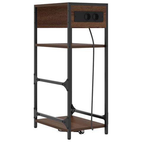 vidaXL Bedside Cabinet Brown oak 40 x 27 x 76 cm Engineered wood