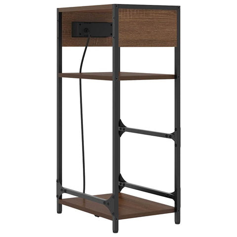 vidaXL Bedside Cabinet Brown oak 40 x 27 x 76 cm Engineered wood