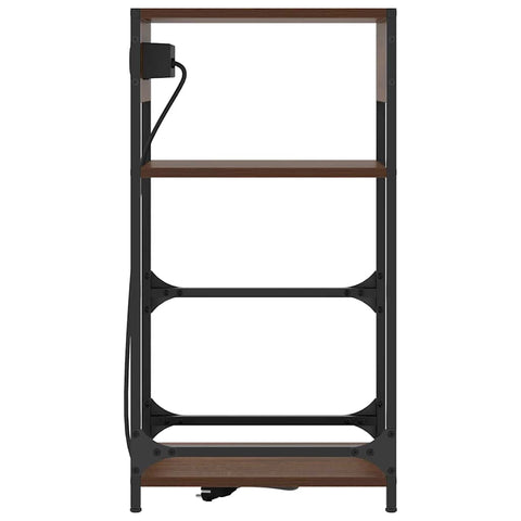 vidaXL Bedside Cabinet Brown oak 40 x 27 x 76 cm Engineered wood