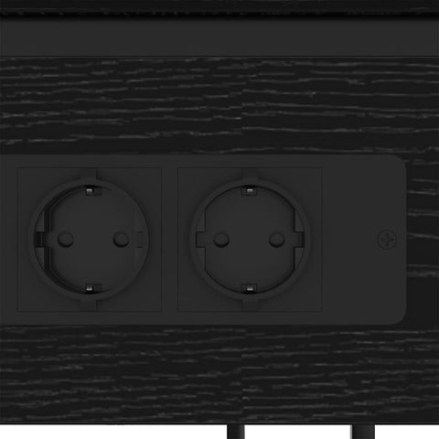 vidaXL Bedside Cabinet Black oak 41 x 28 x 76 cm Engineered wood